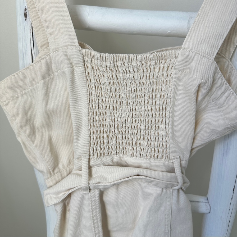 Habitual Cream Denim Sleeveless Buttoned Sundress Size Small - Picture 4 of 15